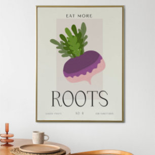 Modern Köksrotfruktskonst Minimalistisk Mat Poster