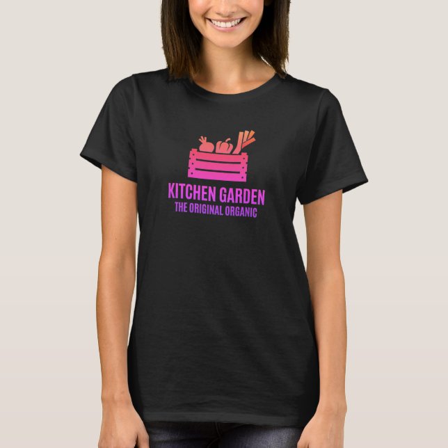 Modern köksträdgård minimalistisk vektorgrafik t shirt (Framsida)