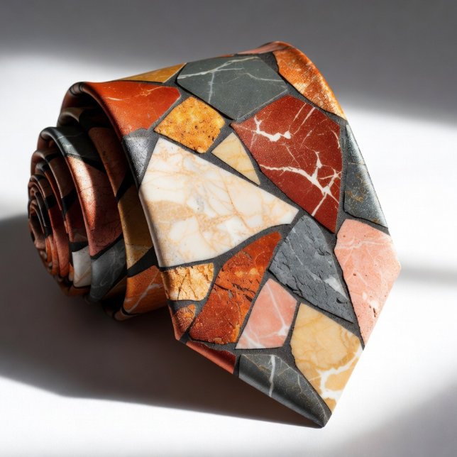 Modern kol- och terrakottamarmor mosaiksten slips (Skapare uppladdad)