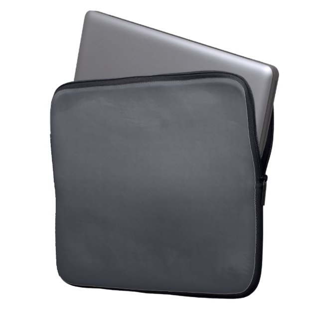 Modern kolgrå enfärgad färg laptop fodral (Framsidan Vänster)