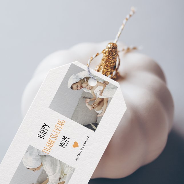 Modern kollagebild Glad tackgivningsdag mamma Presentetikett (Skapare uppladdad)