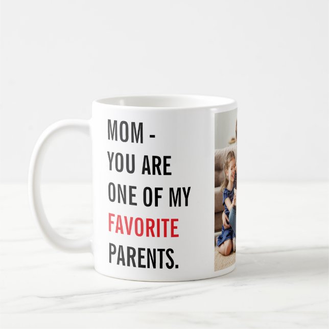 Modern kollagefoto & Glad mors dag-present Kaffemugg (Vänster)