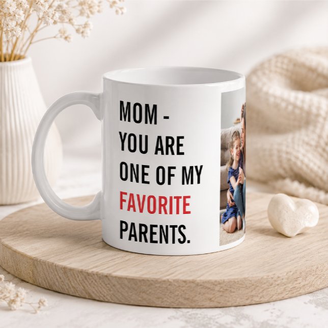 Modern kollagefoto & Glad mors dag-present Kaffemugg (Skapare uppladdad)