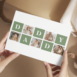 Modern kollagefoto & Lycka till pappadagen-present Vykort