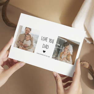 Modern kollasjfoto & kärlek till pappa present vykort