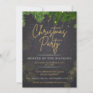 Modern "Kom Häng ut" Jultomten jul Party Inbjudningar