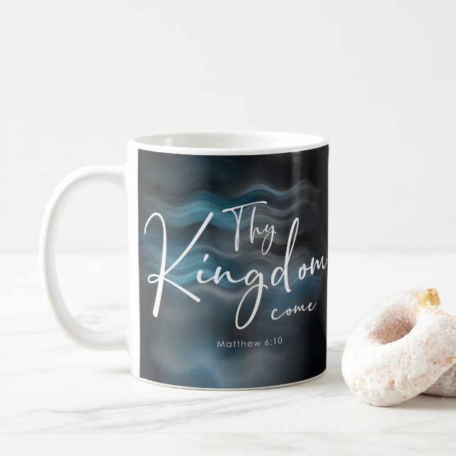 Modern Kom Modern skrift Bible Verse från Storbrit Kaffemugg (Med munk)