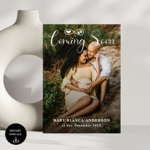 Modern kommande snart-Baby-fotoGravid Meddelande