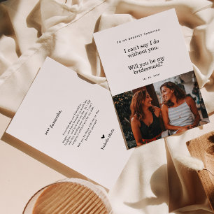 Modern kommer du att bli mitt Bridesmaid Photo Car