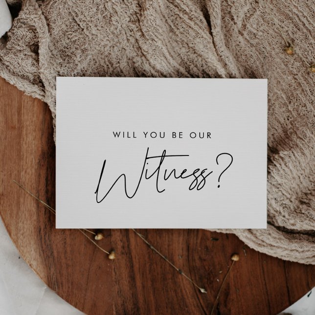 Modern Kommer du att gå mig ner och frieri Inbjudningar (Modern Will you walk me down the aisle proposal Invitation)