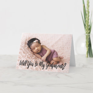 Modern kommer du bli min gudföräldrars foto kort