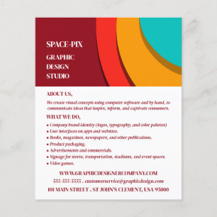 Modern koncept, reklam för grafikdesigner flygblad