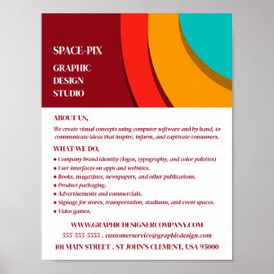 Modern koncept, reklam för grafikdesigner poster