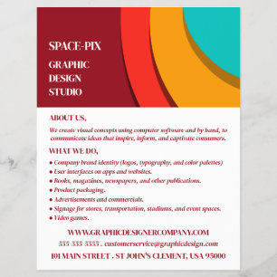 Modern koncept, reklam för grafikdesigner reklamblad