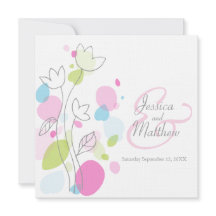 Modern konetti-blommans torgvigselinbjudan