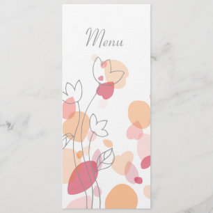 Modern konetti-blommor, bröllop-middagsmenyn meny