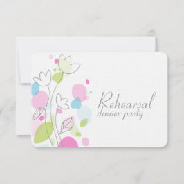 Modern konetti-blommor - repetitionsblad för inbju inbjudningar