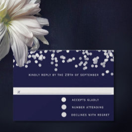 Modern konfetti Navy Shooting Stars Bröllop OSA