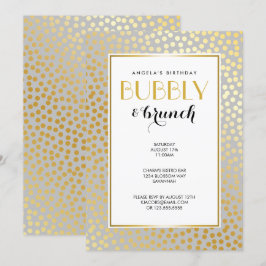 Modern konfettipolka prickar mönster grått och gul inbjudningar