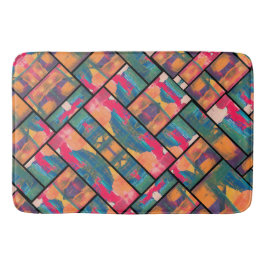 Modern konsfärg badrumsmatta