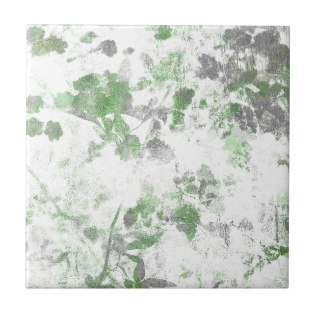 Modern konst av blommamönster och väggen kakelplatta (Framsidan)