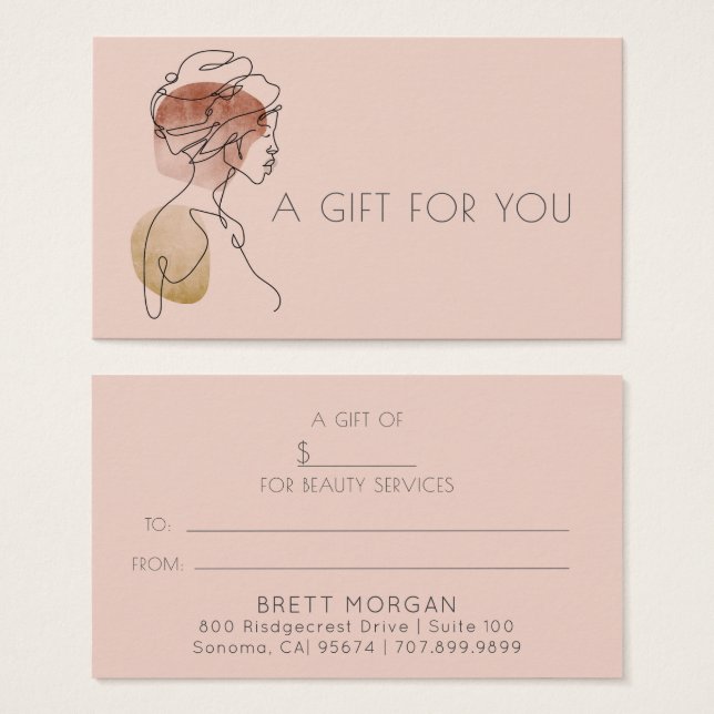 Modern konst av konstnärer från makeup visitkort (Framsida & baksida)