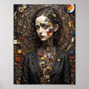 Modern konst Avant Garde stil kvinna abstrakt Poster