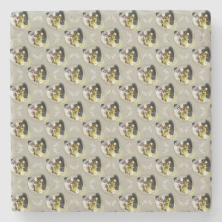 Modern konst-Blommönster - Vibrant och harmoniskt Stenunderlägg