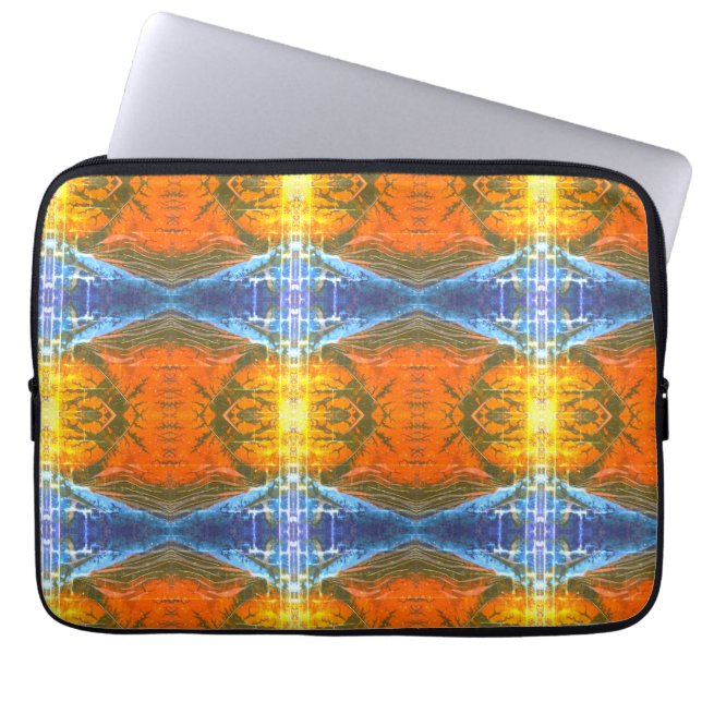 Modern konst färglös abstrakt bilder               laptop fodral (Framsidan)