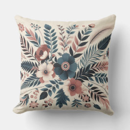 Modern konst för botaniska blommigtar kudde