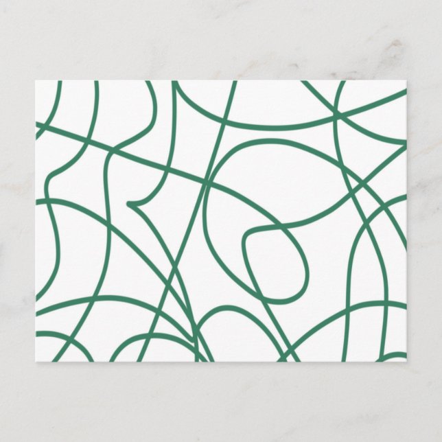 Modern konst: Grönt om vitt Vykort (Framsida)