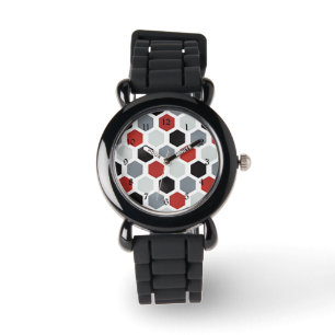 Modern konst Hexagon Mönster Armbandsur