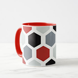 Modern konst hexagonmönster mugg