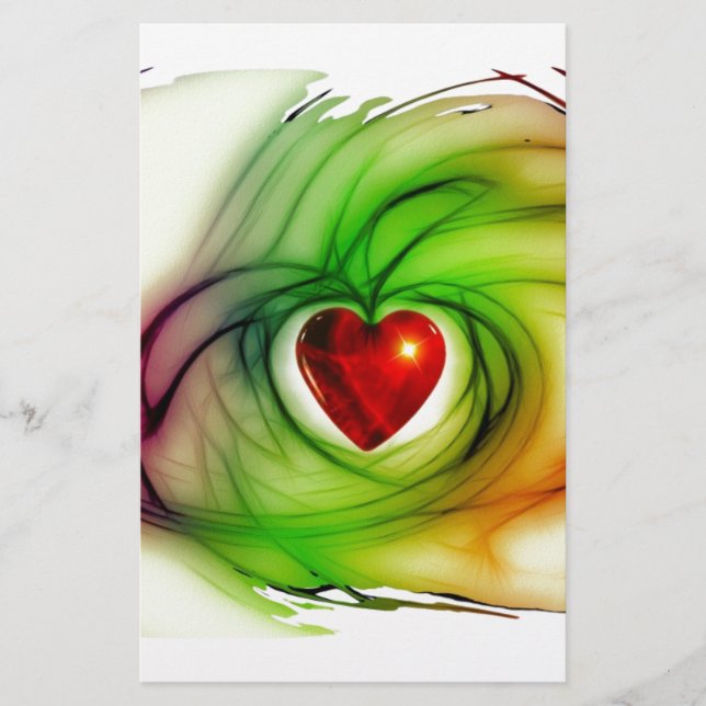 Modern konst hjärta, chic kärlek mönster-gåvor til brevpapper (Framsida)