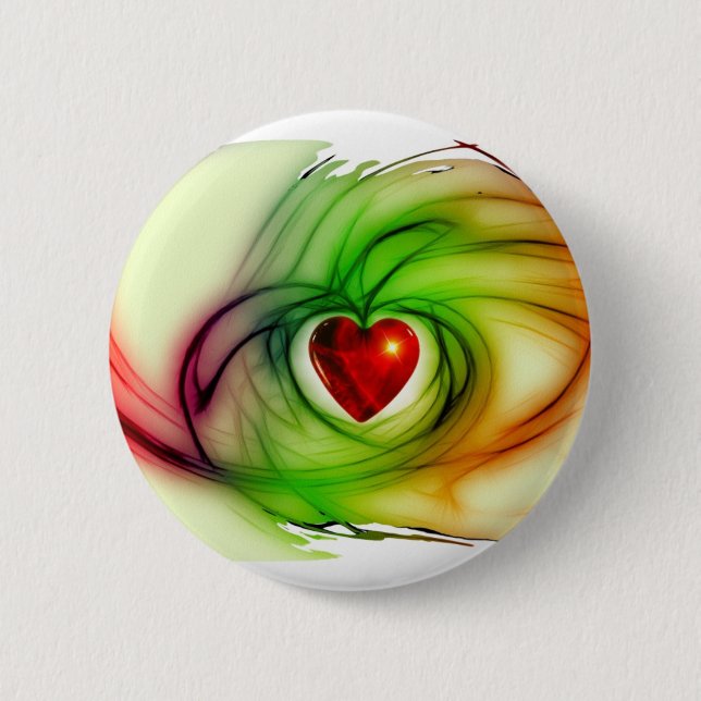 Modern konst hjärta, chic kärlek mönster-gåvor til knapp (Framsida)