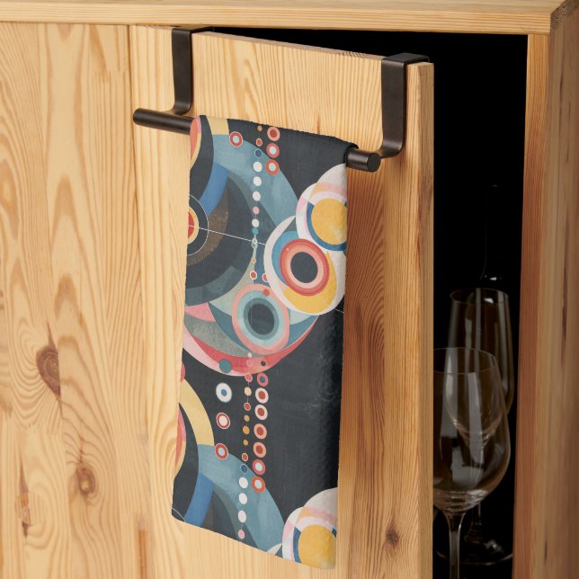 Modern konst i mitten av århundradet kökshandduk (Thirds Fold)