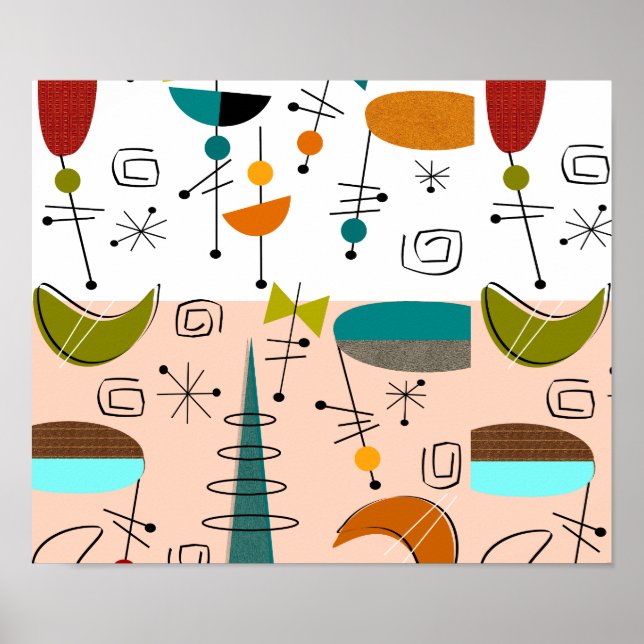 Modern konst i mitten av århundradet Poster halva  (Framsidan)