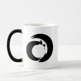 Modern konst i Monogrammet Brev Magisk Mugg