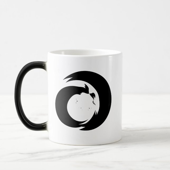 Modern konst i Monogrammet Brev Magisk Mugg (Vänster)