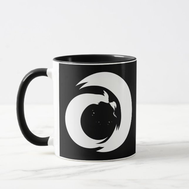 Modern konst i Monogrammet Brev Mugg (Vänster)