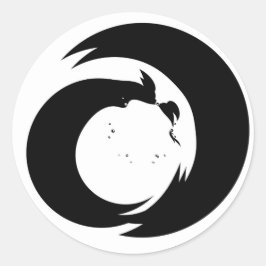 Modern konst i Monogrammet Brev Runt Klistermärke