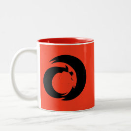 Modern konst i Monogrammet Brev Två-Tonad Mugg