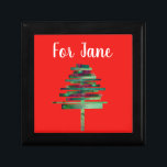 Modern konst Julgran Minnesask<br><div class="desc">En inbjudan från roligt- och snyggt-partiet till en jul-party som ger en söt bild av en modern konstgjord Julgran-geometrisk form är kubistisk stil. Modern och roligt. Bakgrunden kan anpassas.</div>