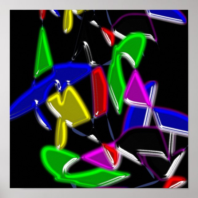 Modern konst-målning,explosionen i Färg Poster (Framsidan)