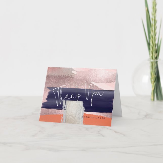 Modern konst, marinblå+Ro Guld Tack (Framsida)