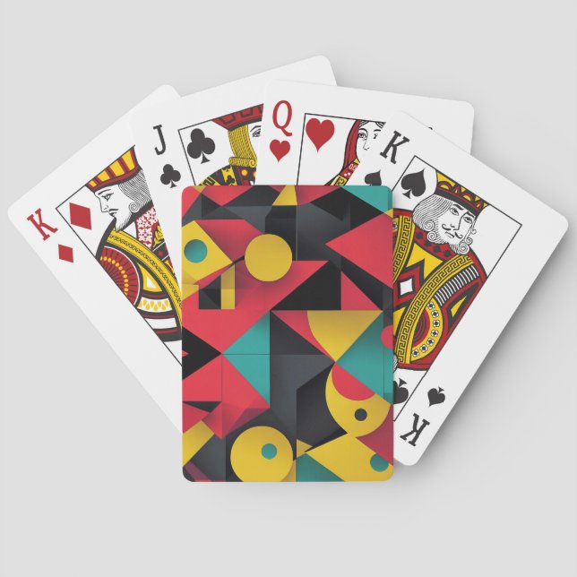 Modern konst med fetstil och geometrisk Abstrakt Casinokort (Baksidan)