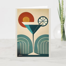 Modern konst Mountain Sunrise Martini Kort