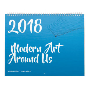 Modern konst omkring oss lustigt anpassade kalender