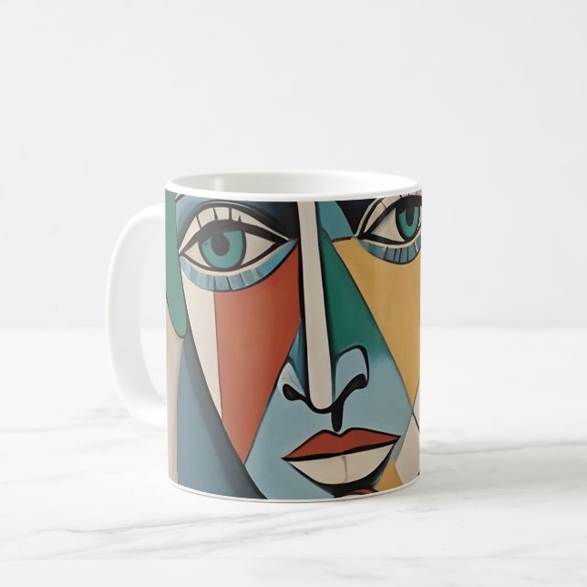 Modern konst PorträttMugg Kaffemugg (Framsida vänster)