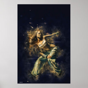 Modern konst poster en modern dansflicka som bryte